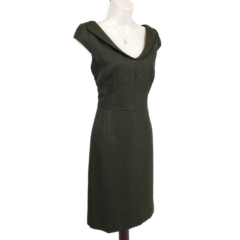 Antonio Melani Hunter Green Herringbone Dress